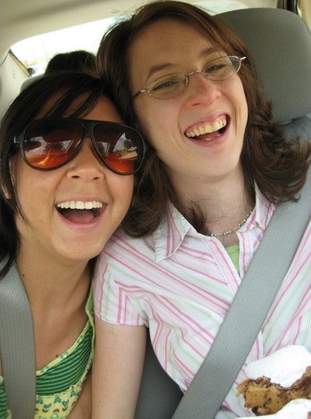 Michele and Angela smiling